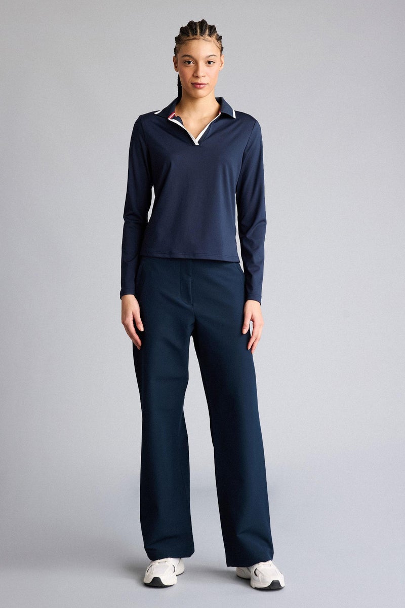 DeFacto Blue Woman Standard Fit Sports Long Sleeve Polo T-Shirt Casual - Image 2